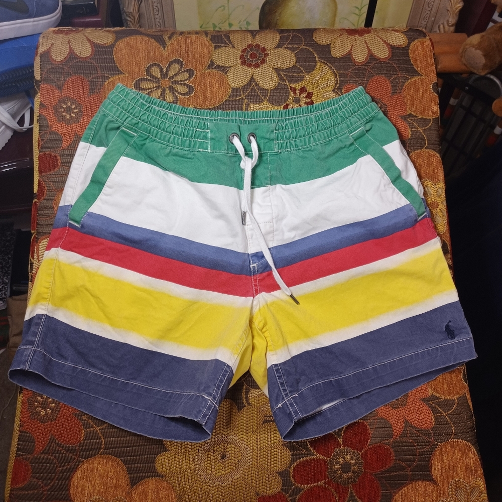 Polo Ralph Lauren Swimming Trunks Mens S Small Striped Colorful